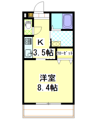 浅口市鴨方町六条院東のマンションの間取り