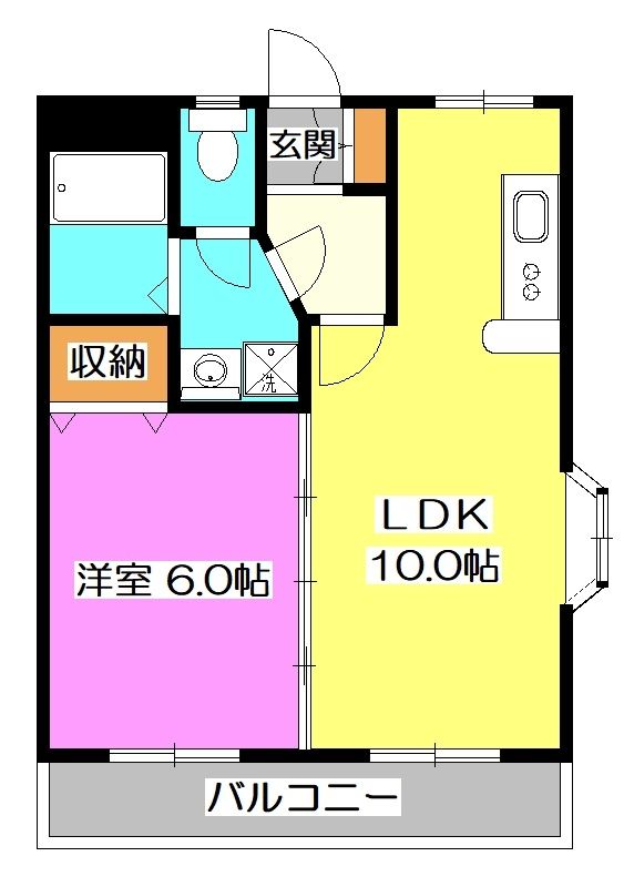 所沢市大字北秋津のマンションの間取り