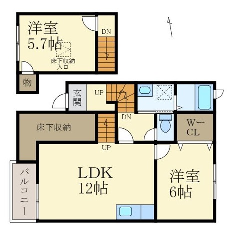 【セーリウス梅原IIIの間取り】