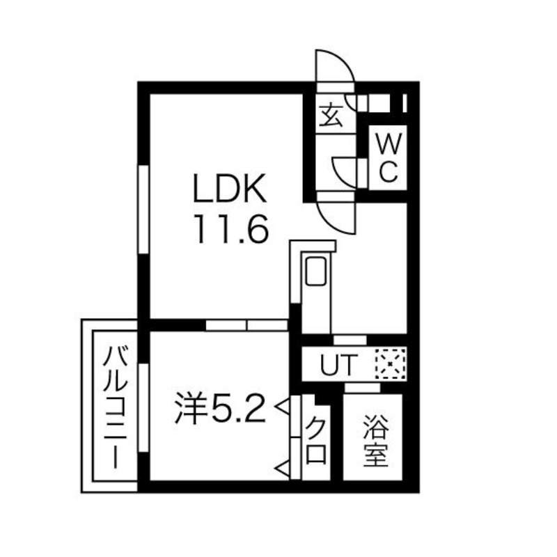 札幌市南区澄川二条のマンションの間取り