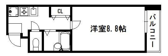 京都市下京区徳屋町のマンションの間取り