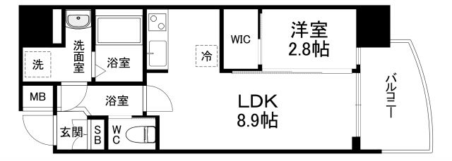 セレニテ福島アリアの間取り