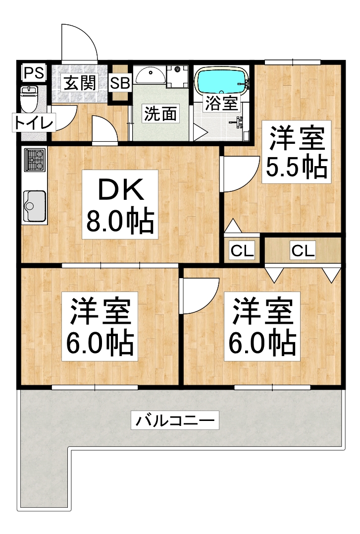 セザール第一西神戸の間取り