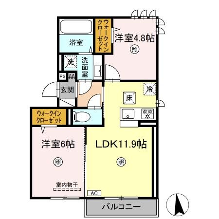 D-room菊池A棟の間取り