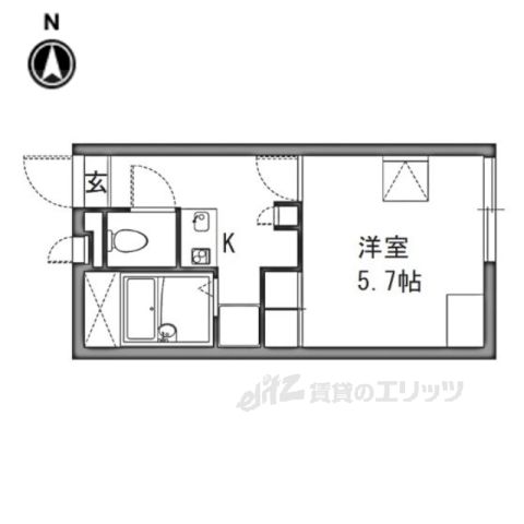 【交野市星田のアパートの間取り】