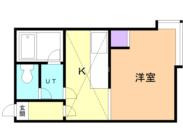 札幌市東区北十条東のアパートの間取り