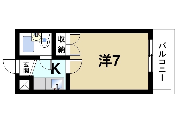 天理市丹波市町のマンションの間取り