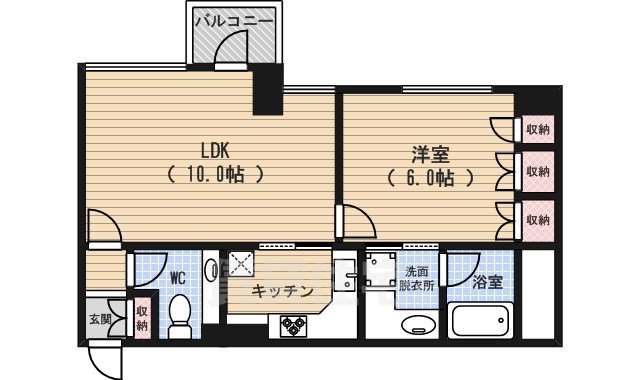 ヴェルビュ二条城東の間取り