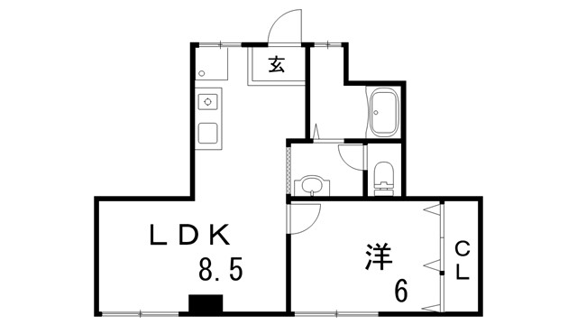 奥谷ビル西側の間取り