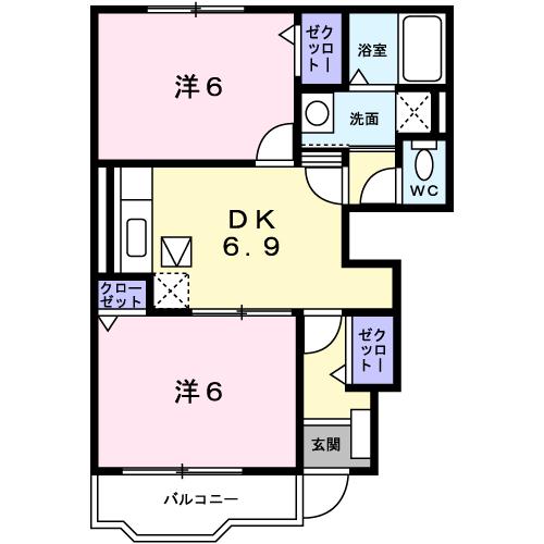 ヴィラアンソレイユの間取り