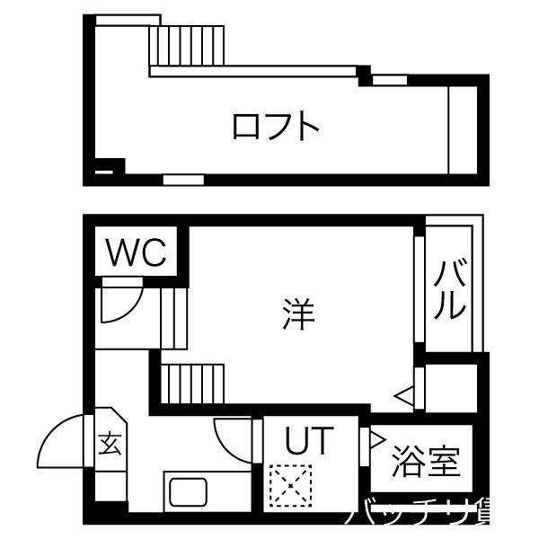 名古屋市中村区大日町のアパートの間取り