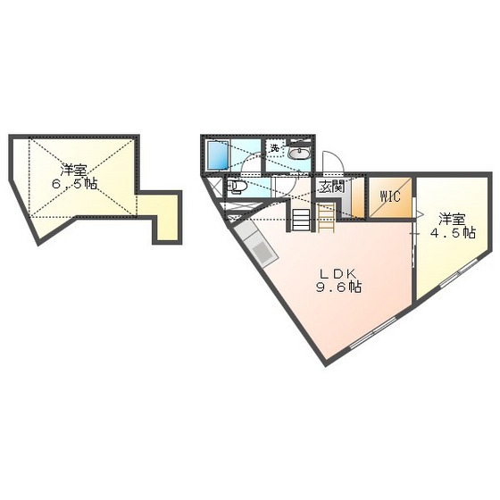 スマイシアＡｐａｒｔｍｅｎｔ西篠町の間取り