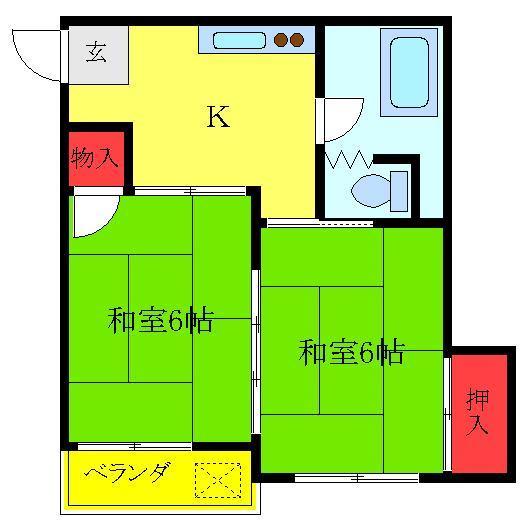 本田マンション２号棟の間取り