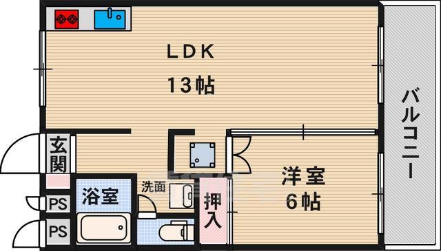 緑地ハイツの間取り