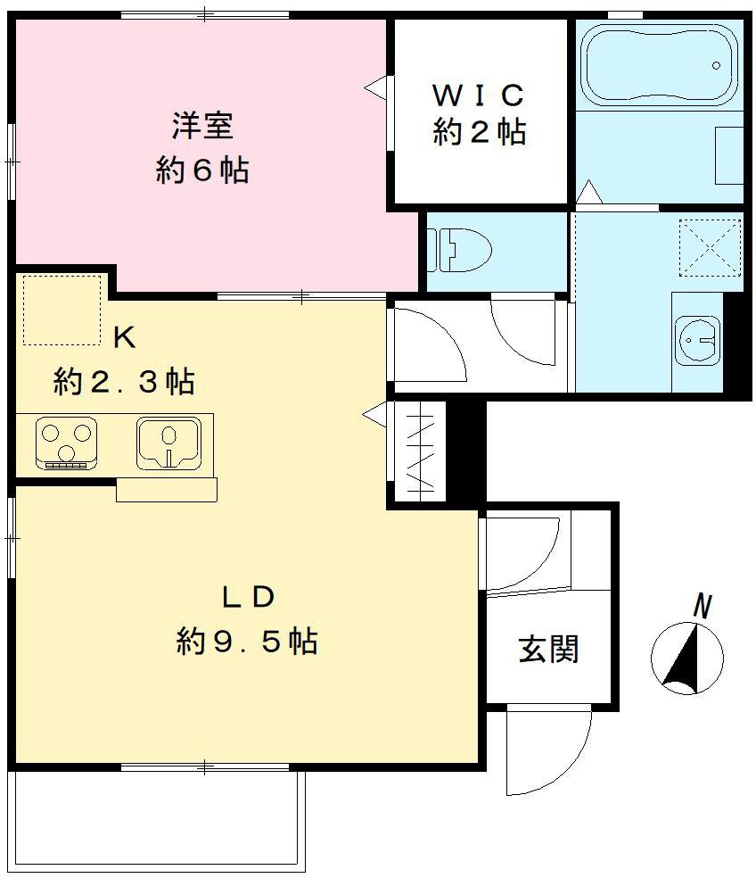 水戸市見和のアパートの間取り