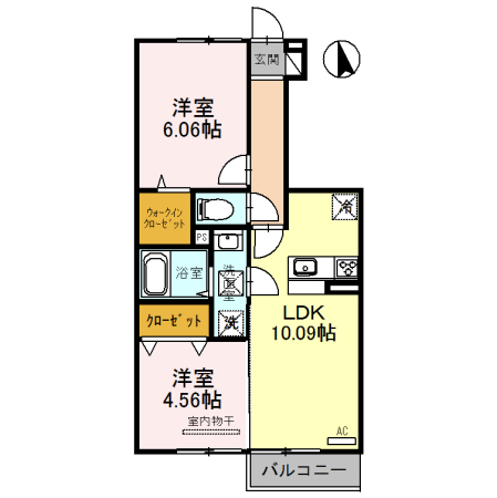 揖保郡太子町蓮常寺のアパートの間取り