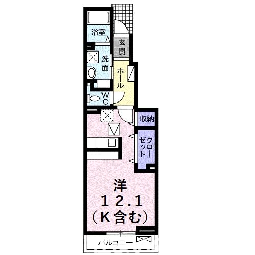 【碧南市岬町のアパートの間取り】