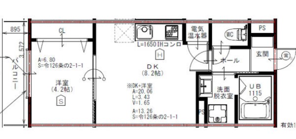 大阪市東淀川区小松のアパートの間取り