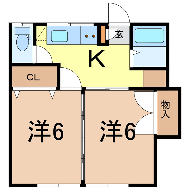 コーポアサノの間取り