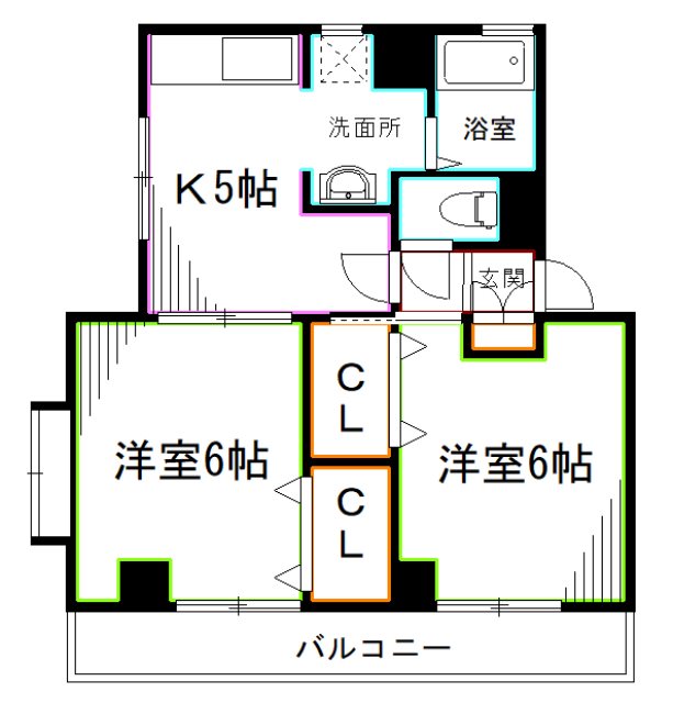 杉並区井草のマンションの間取り