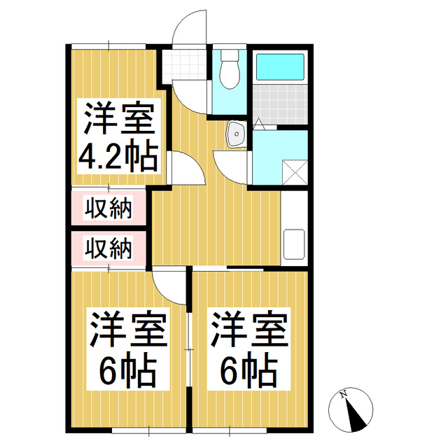 東御市常田のアパートの間取り