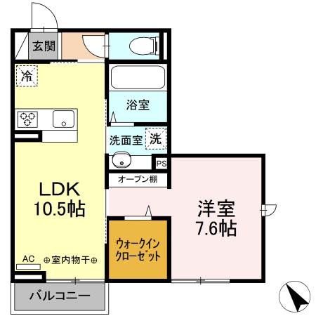 盛岡市みたけ4丁目築2年の間取り