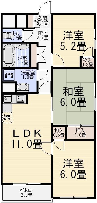 リナス竹ノ塚の間取り