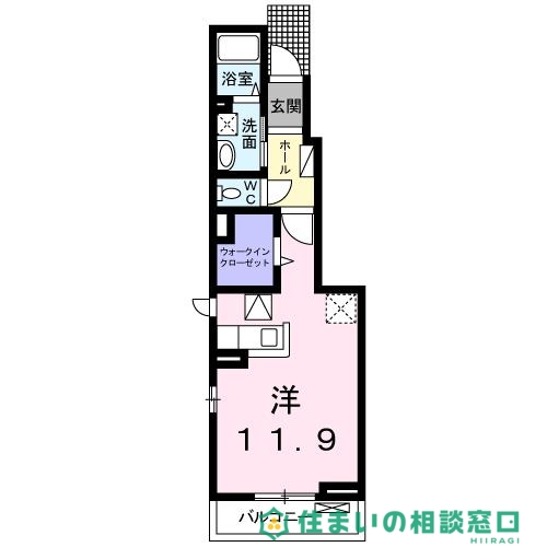 岡崎市寿町のアパートの間取り