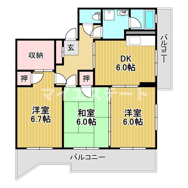 エクセレンス松江の間取り