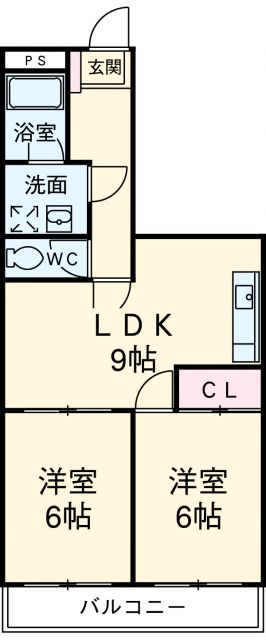 沼津市原町中のアパートの間取り