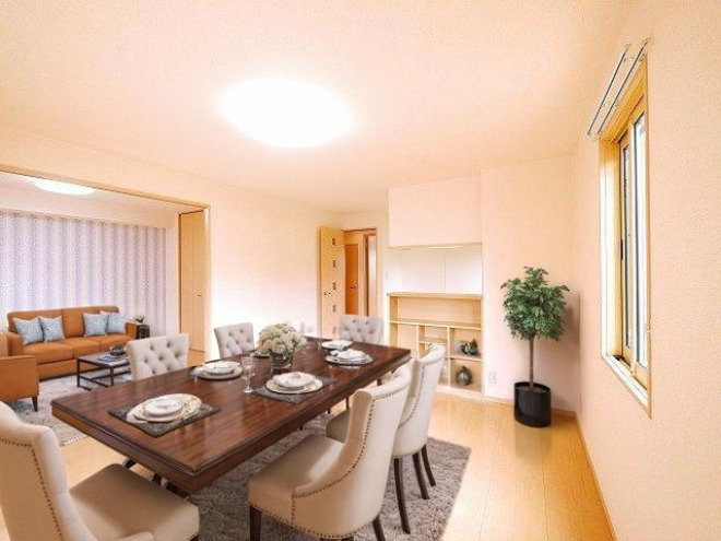 居室・リビング　CGで家具等を配置したもので家具等は含まれません