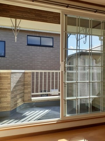 バルコニー　外からの目が気にならないバルコニーで洗濯物が干せます