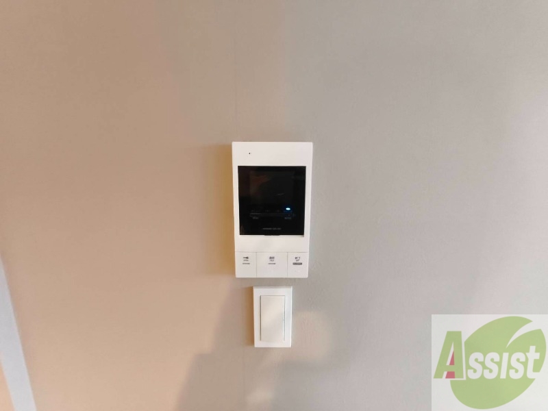 セキュリティ　インターホンで来客確認ができます。安心ですね。