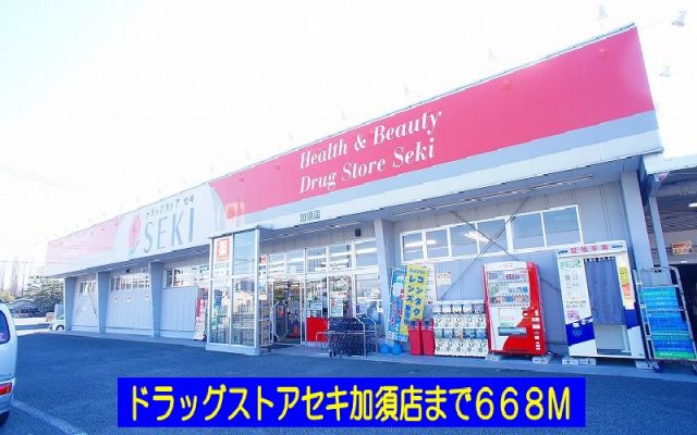 ドラックストア　ドラッグストアセキ加須店（ドラッグストア）まで668m