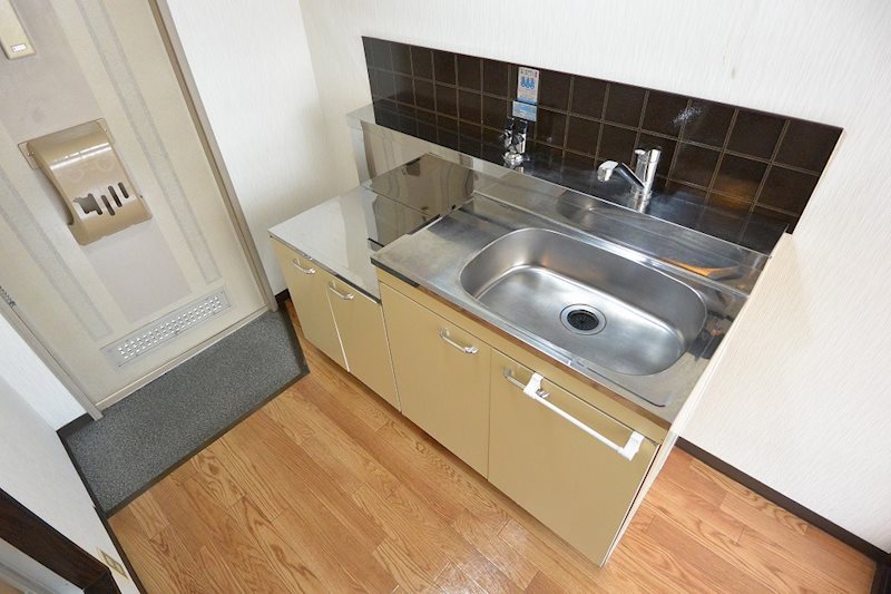 キッチン　2口ガスコンロ設置可能