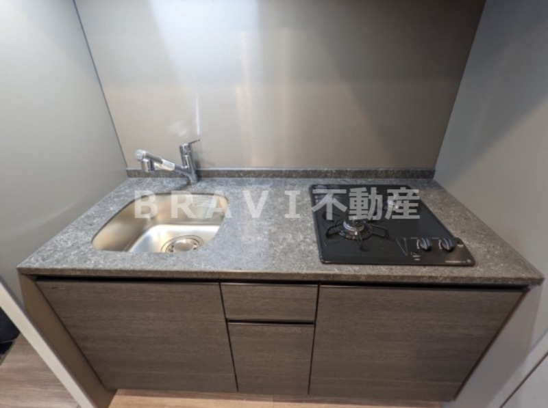 キッチン　【ラシュレ北浜】２口ガスコンロのキッチン