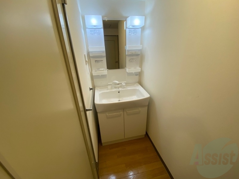 洗面設備　シャンプードレッサー。身支度はここでばっちり。