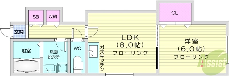 グランメゾン22の間取り写真