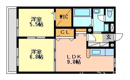 パークハイム弐番館A棟の間取り写真