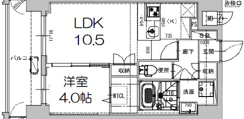 ミラージュパレス新梅田Cieloの間取り写真
