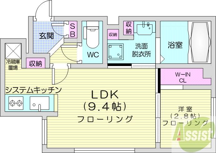 地下鉄東豊線 月寒中央駅 徒歩6分 4階建 新築の間取り写真