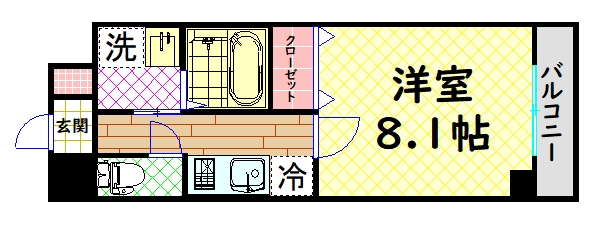 VIVACE三国ヶ丘の間取り写真