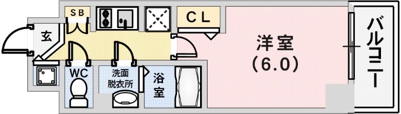 プレサンス三宮エレガンシアの間取り写真