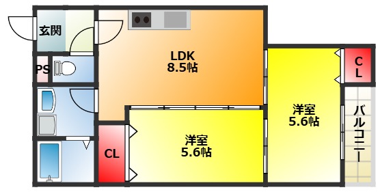 ＪＲ東海道本線 吹田駅 徒歩12分 3階建 新築の間取り写真
