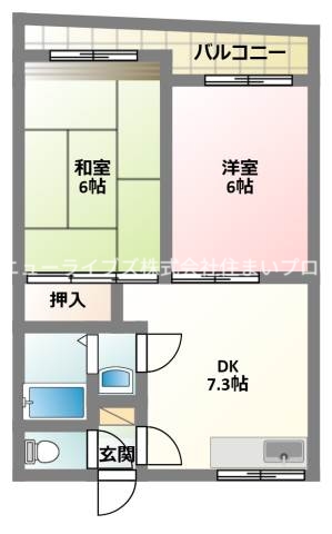 大丸マンションの間取り写真