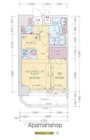 地下鉄名港線 六番町駅 徒歩4分 12階建 新築の間取り写真