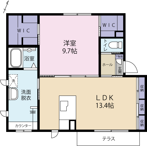 ティラ　大洗の間取り