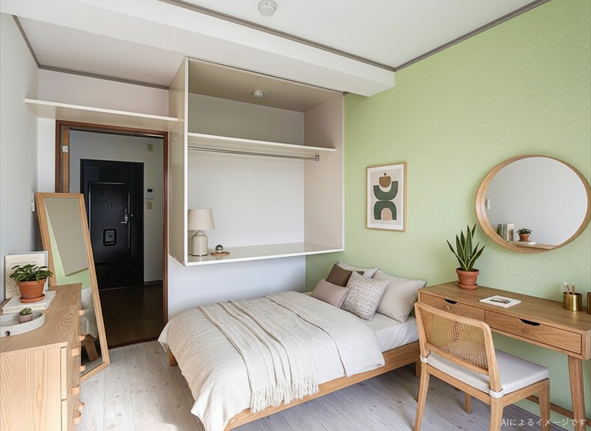 居室・リビング　AIによる画像です。家具は付きませんのでご了承ください。