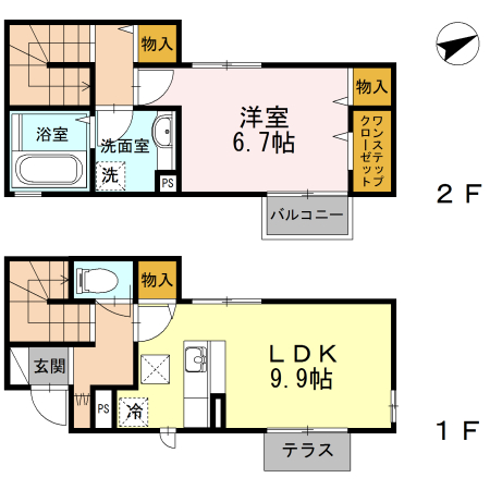 神奈川県川崎市麻生区片平２（アパート）の賃貸物件の間取り