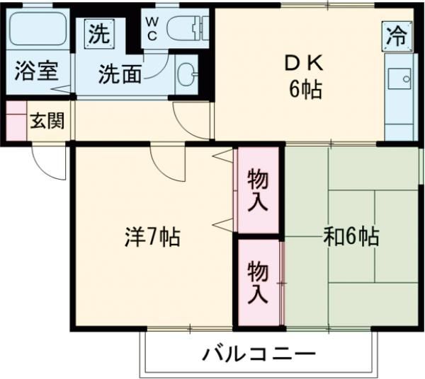 ジュネスコート　Ａ棟の間取り